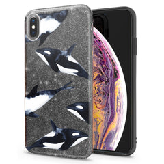 Lex Altern iPhone Glitter Case Whale Family