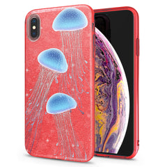 Lex Altern iPhone Glitter Case Blue Jellyfishes