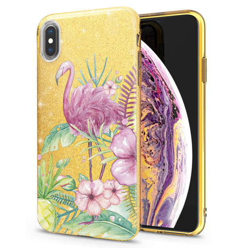 Lex Altern iPhone Glitter Case Flamingo Tropical