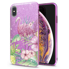 Lex Altern iPhone Glitter Case Flamingo Tropical