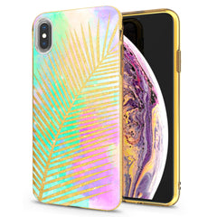 Lex Altern iPhone Glitter Case Pearl Tropical Leaf