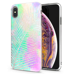 Lex Altern iPhone Glitter Case Pearl Tropical Leaf