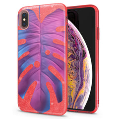 Lex Altern iPhone Glitter Case Colorful Monstera