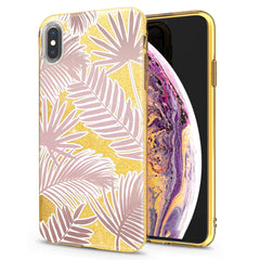 Lex Altern iPhone Glitter Case Pink Leaves