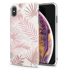 Lex Altern iPhone Glitter Case Pink Leaves