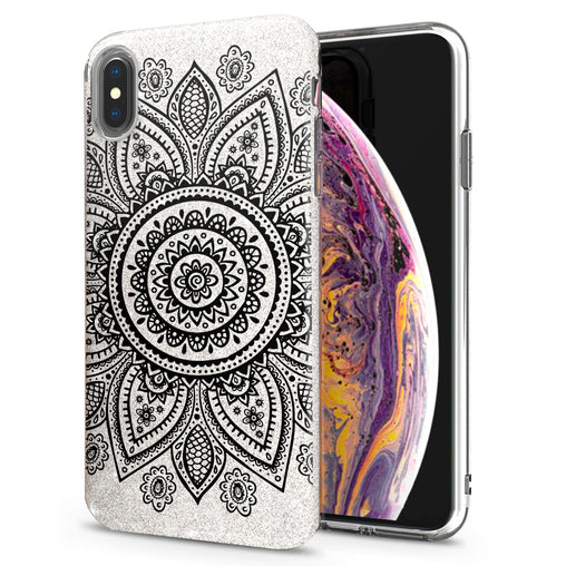 Lex Altern iPhone Glitter Case Black Mandala