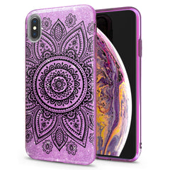 Lex Altern iPhone Glitter Case Black Mandala