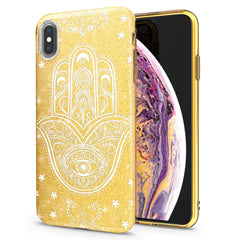Lex Altern iPhone Glitter Case Indian Hamsa