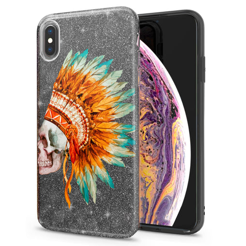 Lex Altern iPhone Glitter Case Indian Tribal Skull