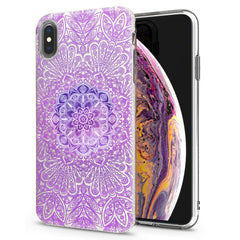 Lex Altern iPhone Glitter Case Purple Mandala Print