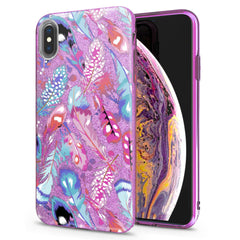 Lex Altern iPhone Glitter Case Colored Gentle Feathers