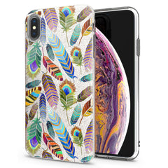 Lex Altern iPhone Glitter Case Gentle Feathers Pattern