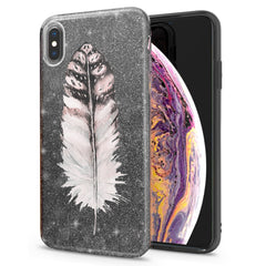 Lex Altern iPhone Glitter Case Elegant Feather Theme