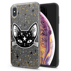 Lex Altern iPhone Glitter Case Kawaii Black Kitty