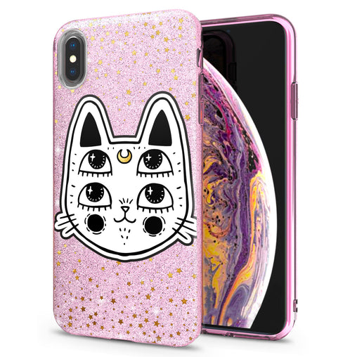 Lex Altern iPhone Glitter Case Kawaii Boho Cat