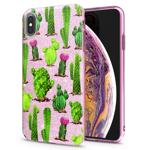 Lex Altern iPhone Glitter Case Cactus Pattern