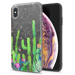 Lex Altern iPhone Glitter Case Floral Cactus