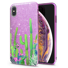 Lex Altern iPhone Glitter Case Floral Cactus
