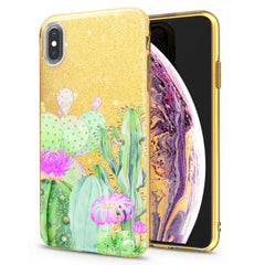 Lex Altern iPhone Glitter Case Cactus Watercolor