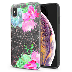 Lex Altern iPhone Glitter Case Floral Succulent