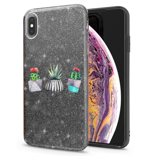 Lex Altern iPhone Glitter Case Abstract Cactus