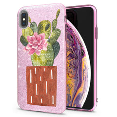 Lex Altern iPhone Glitter Case Cactus Plant