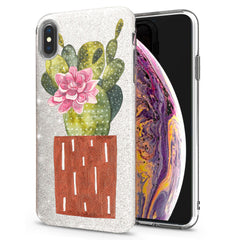 Lex Altern iPhone Glitter Case Cactus Plant
