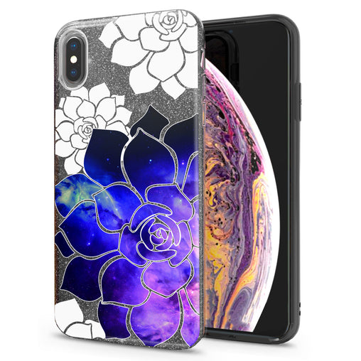 Lex Altern iPhone Glitter Case Abstract Flowers