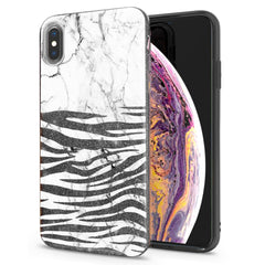 Lex Altern iPhone Glitter Case White and Black Marble