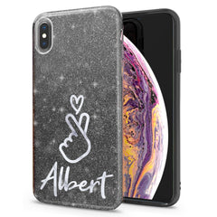 Lex Altern iPhone Glitter Case Heart Gesture