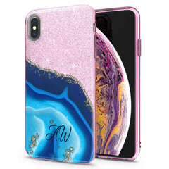 Lex Altern iPhone Glitter Case Mineral Blue Stone