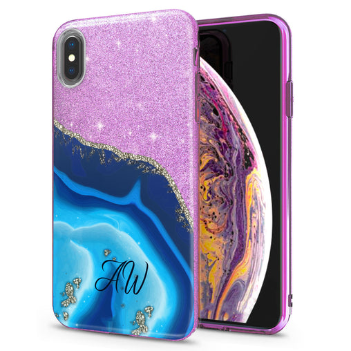 Lex Altern iPhone Glitter Case Mineral Blue Stone