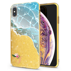 Lex Altern iPhone Glitter Case Blue Wave