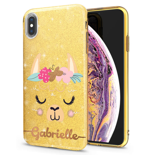 Lex Altern iPhone Glitter Case Cute Llama