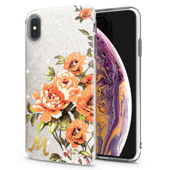 Lex Altern iPhone Glitter Case Orange Flowers