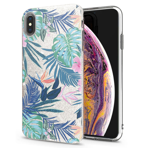 Lex Altern iPhone Glitter Case Tropical Plants