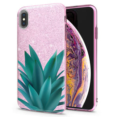Lex Altern iPhone Glitter Case Pineapple Leaves