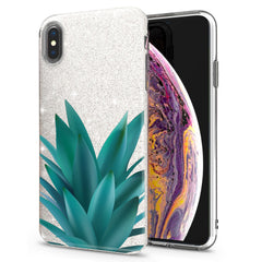 Lex Altern iPhone Glitter Case Pineapple Leaves