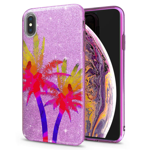 Lex Altern iPhone Glitter Case Bright Palm Trees
