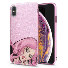 Lex Altern iPhone Glitter Case Pink Hairstyle