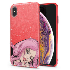 Lex Altern iPhone Glitter Case Pink Hairstyle