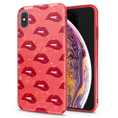 Lex Altern iPhone Glitter Case Red Lips Theme