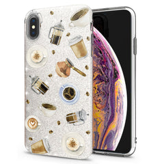 Lex Altern iPhone Glitter Case Cappuccino Print