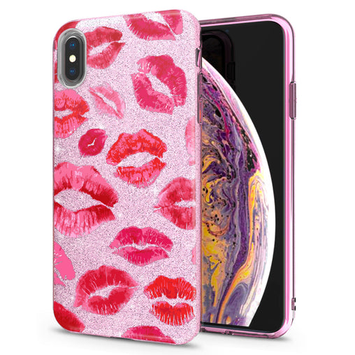 Lex Altern iPhone Glitter Case Red Kisses
