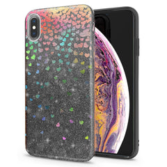 Lex Altern iPhone Glitter Case Colorful Hearts