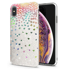 Lex Altern iPhone Glitter Case Colorful Hearts