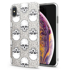 Lex Altern iPhone Glitter Case White Skulls