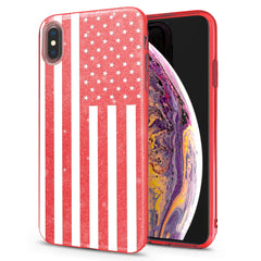 Lex Altern iPhone Glitter Case Black USA Flag