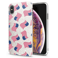 Lex Altern iPhone Glitter Case USA Flag Pattern
