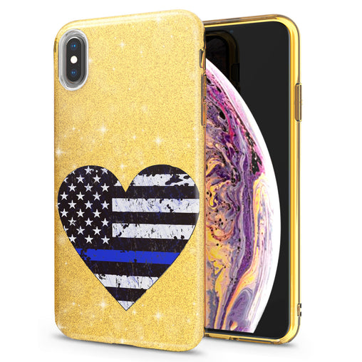 Lex Altern iPhone Glitter Case American Flag Police
